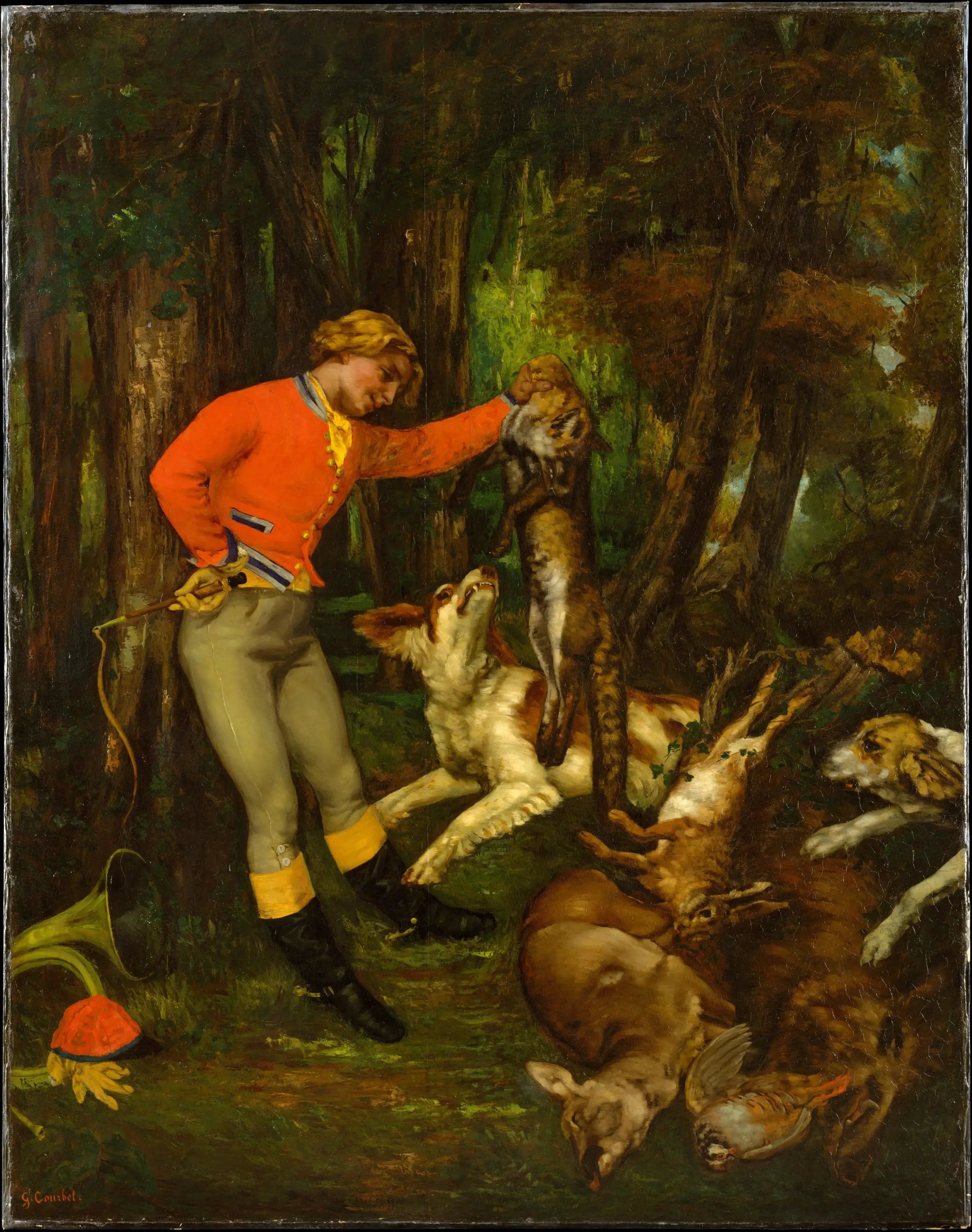 Après la chasse - Gustave Courbet - Alpha Reproduction