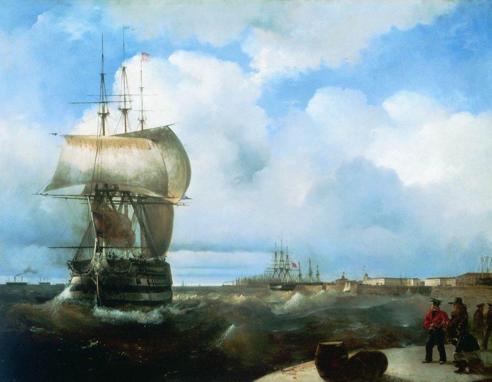Grand raid à Cronstadt - Ivan Aïvazovski