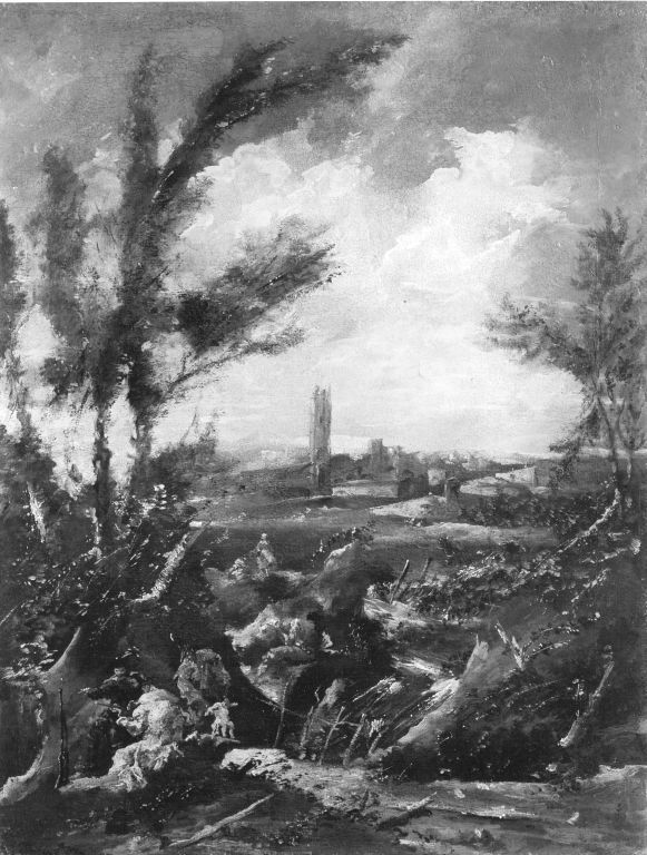 Landschaft mit Musikanten - Alessandro Magnasco image 1 copie peinte à la main à l’huile