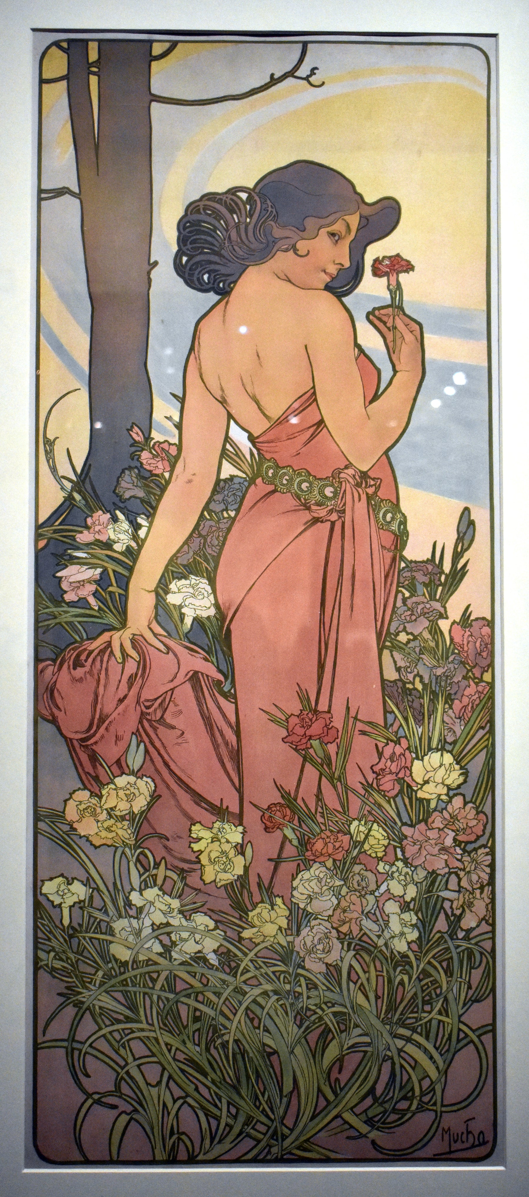 Les Fleurs : l’Œillet — Alphonse Mucha