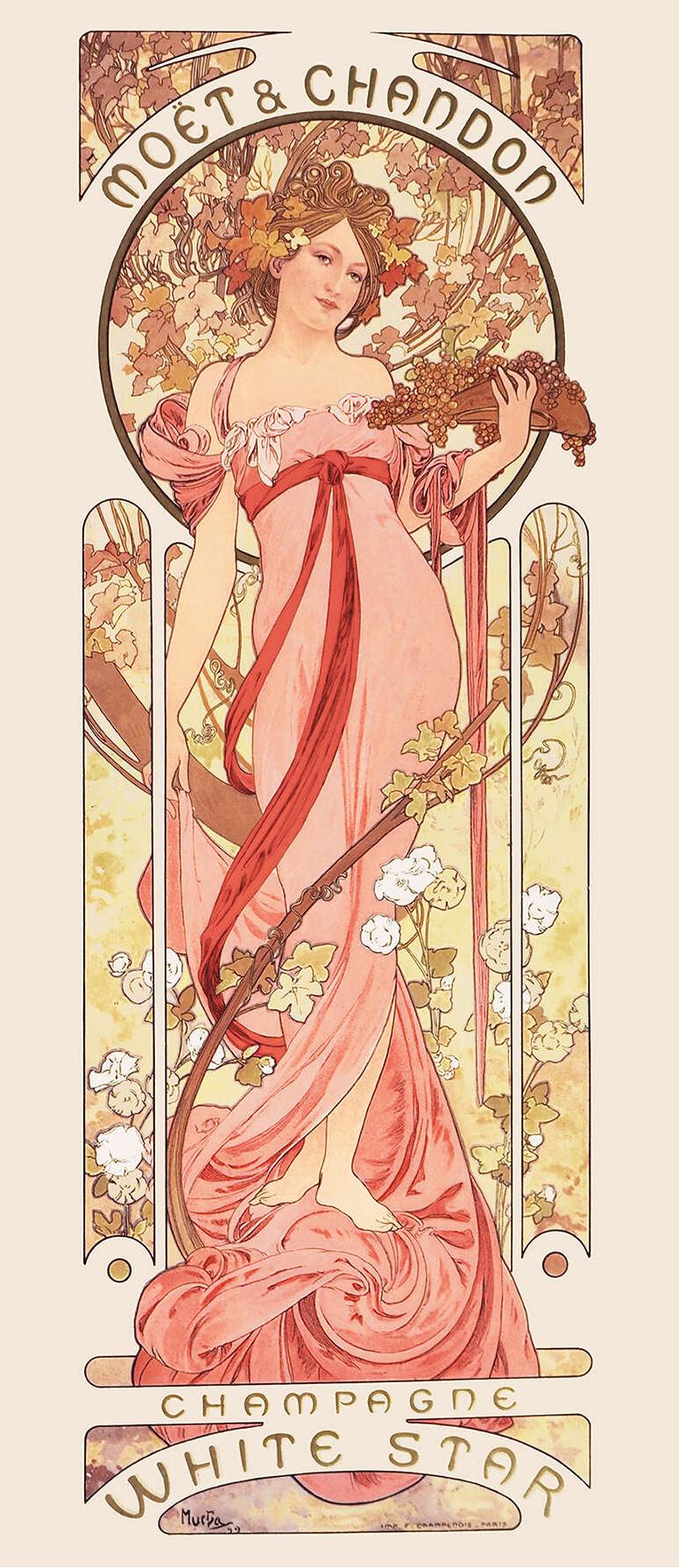 Moët & Chandon White Star — Alphonse Mucha