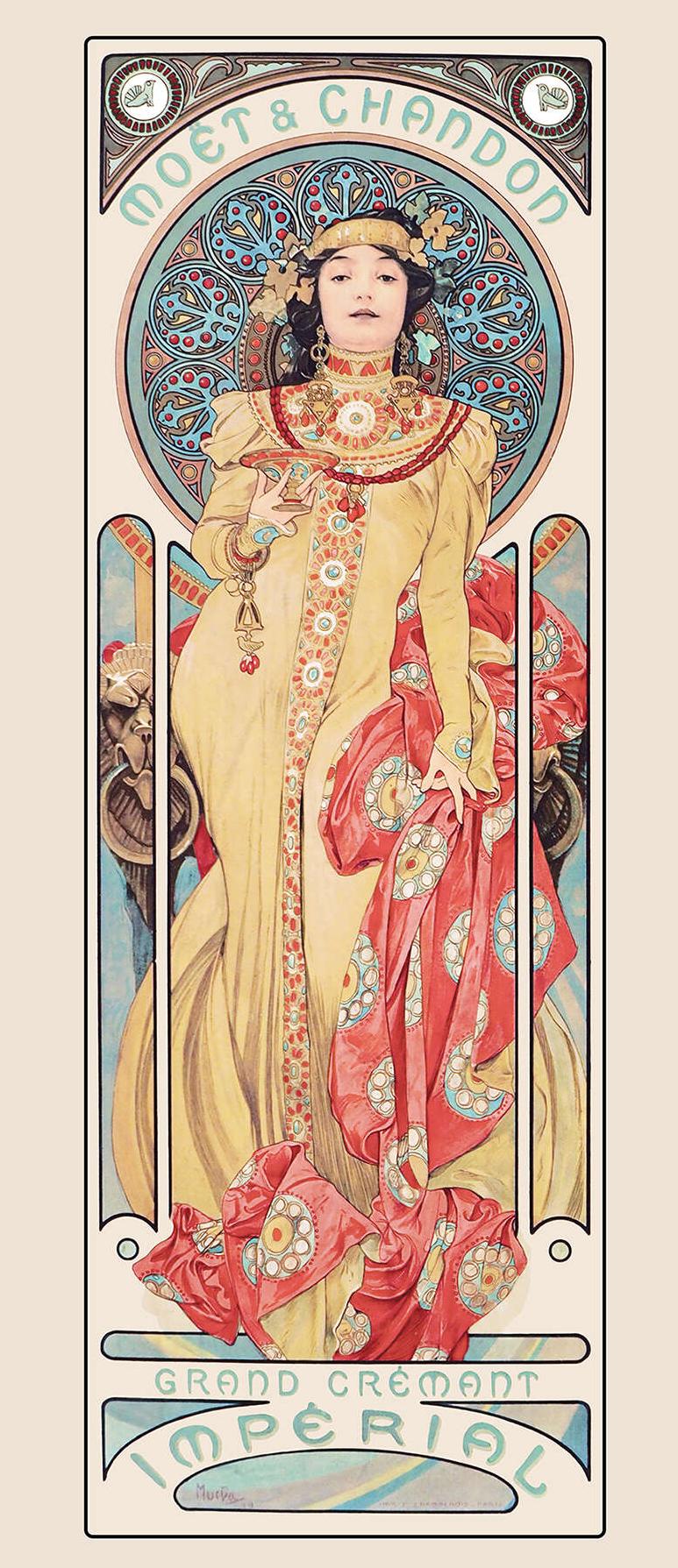 Moët & Chandon Dry Imperial — Alphonse Mucha