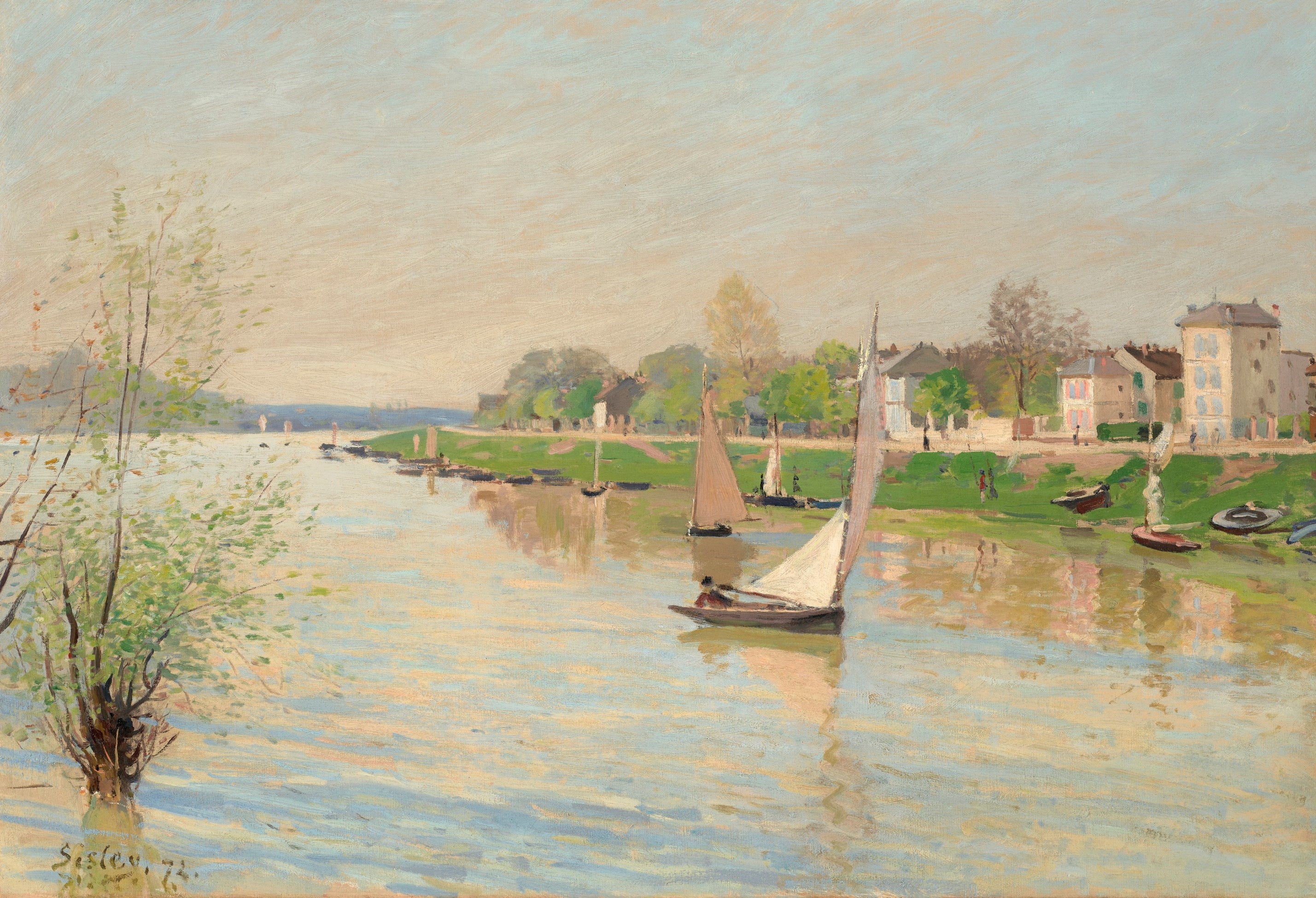 Reproduction du tableau « La Seine à Argenteuil - Alfred Sisley » par Alpha Reproduction en peinture à l’huile