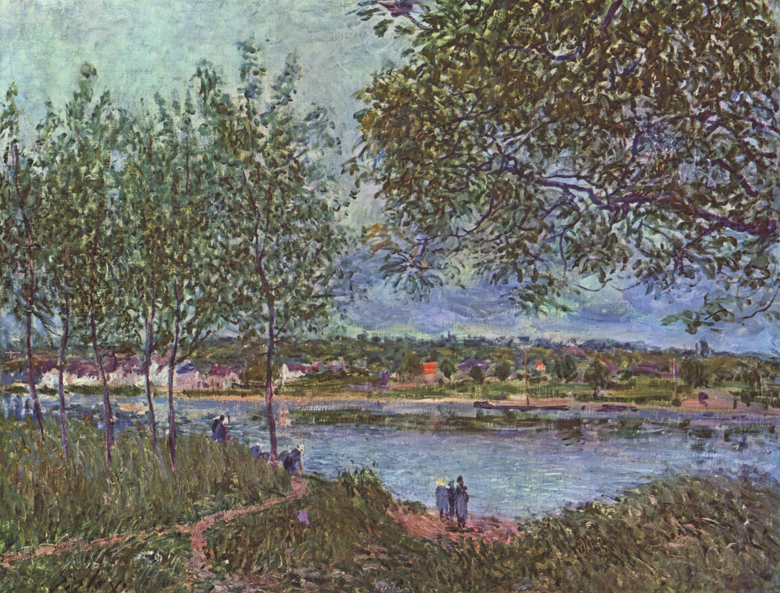 Reproduction du tableau « Q124743885 - Alfred Sisley » par Alpha Reproduction en peinture à l’huile