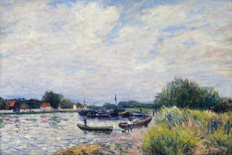 Reproduction du tableau « Le Loing à Saint-Mammès - Alfred Sisley » par Alpha Reproduction en peinture à l’huile