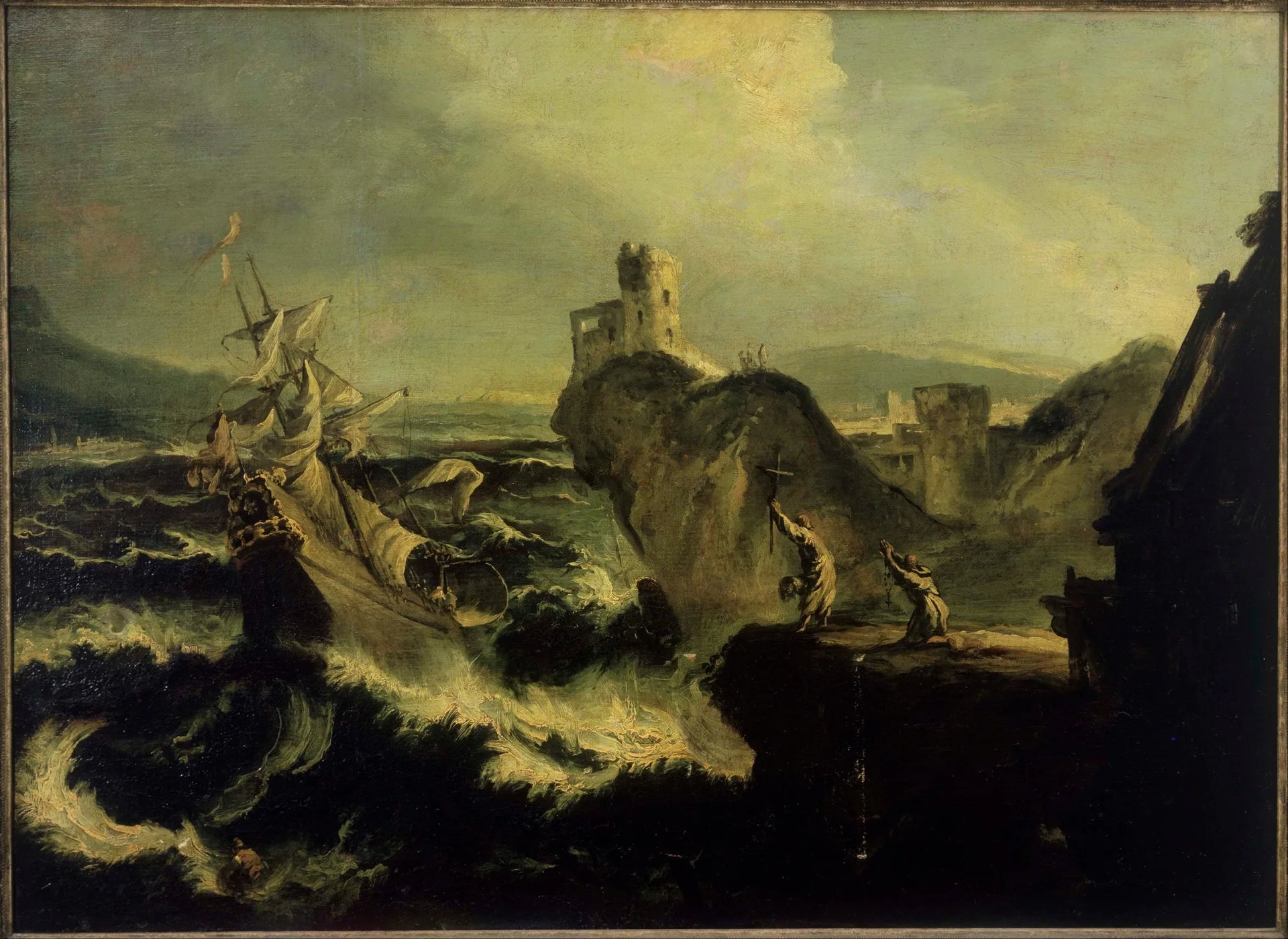 Le naufrage - Alessandro Magnasco image 1 reproduction artisanale de tableau