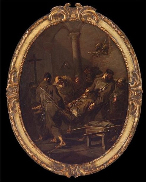 Inhumation d'un frère franciscain - Alessandro Magnasco image 1 copie peinte à la main à l’huile