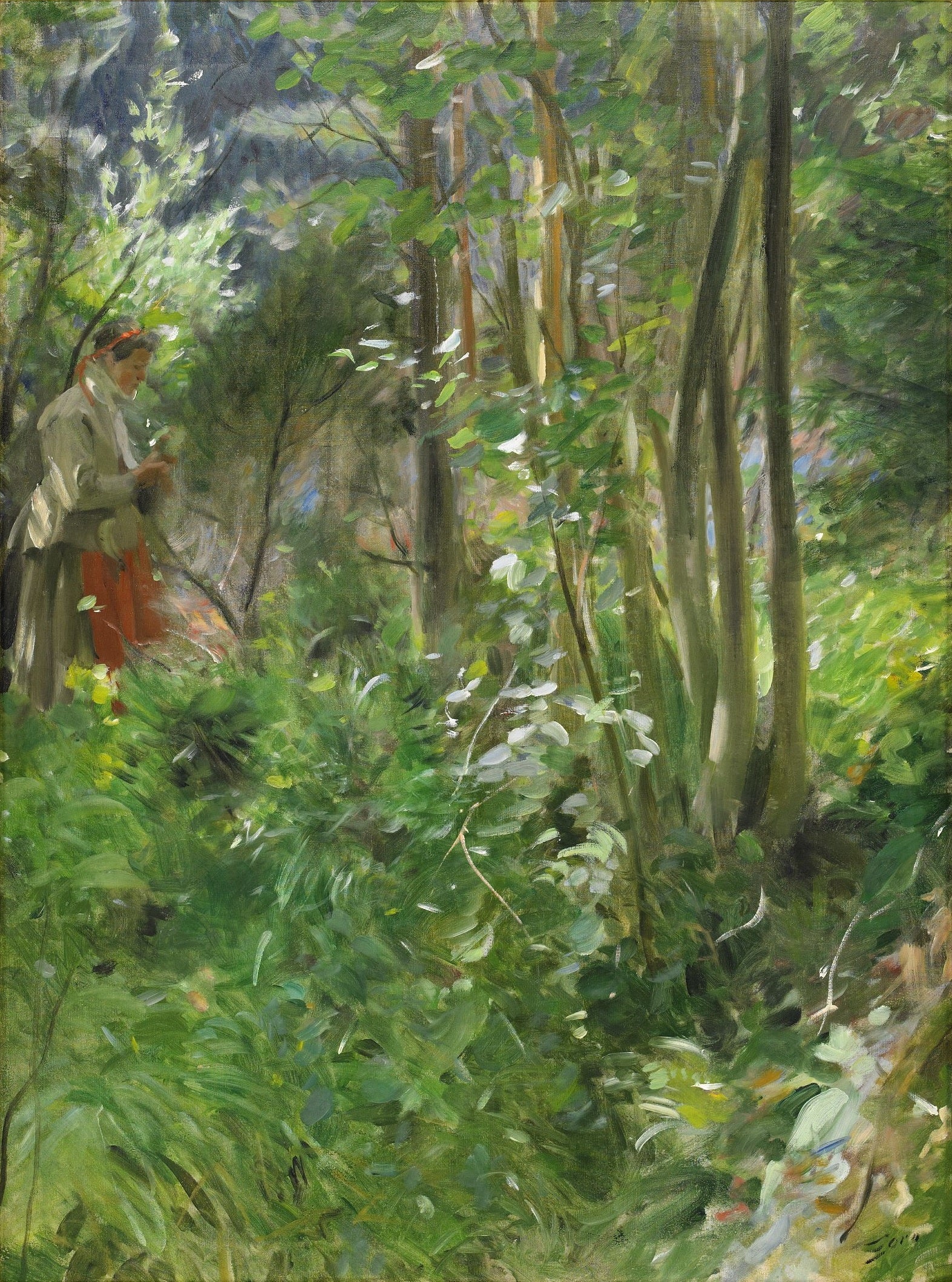 Soleil dans la forêt - Anders Zorn