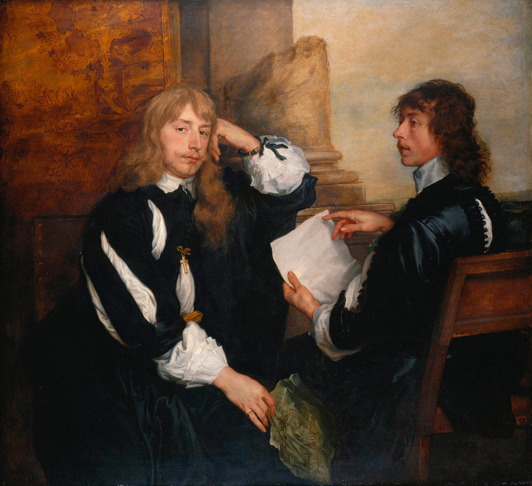 Thomas Killigrew et William, Lord Crofts (?) - Antoine van Dyck
