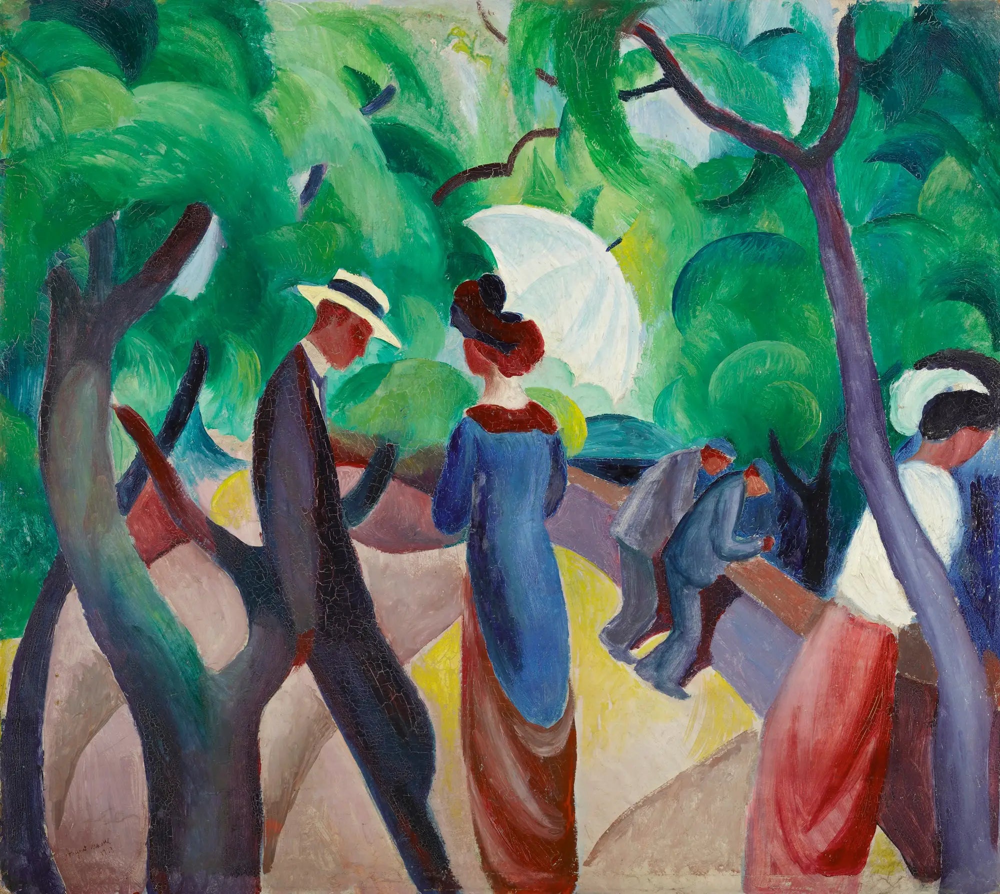 Reproduction du tableau « Promenade - August Macke » par Alpha Reproduction en peinture à l’huile