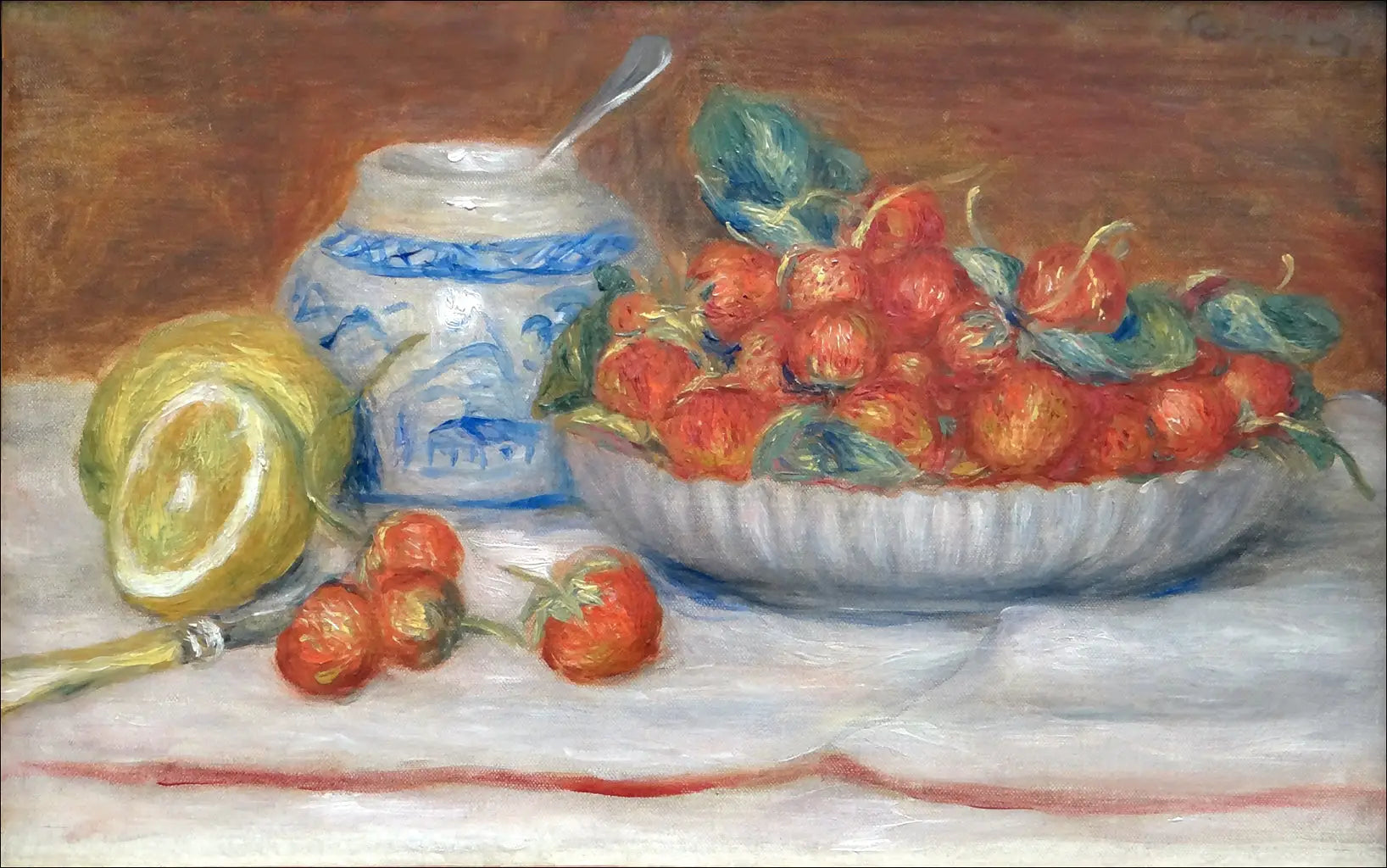 Reproduction du tableau « Fraises - Pierre-Auguste Renoir » par Alpha Reproduction en peinture à l’huile