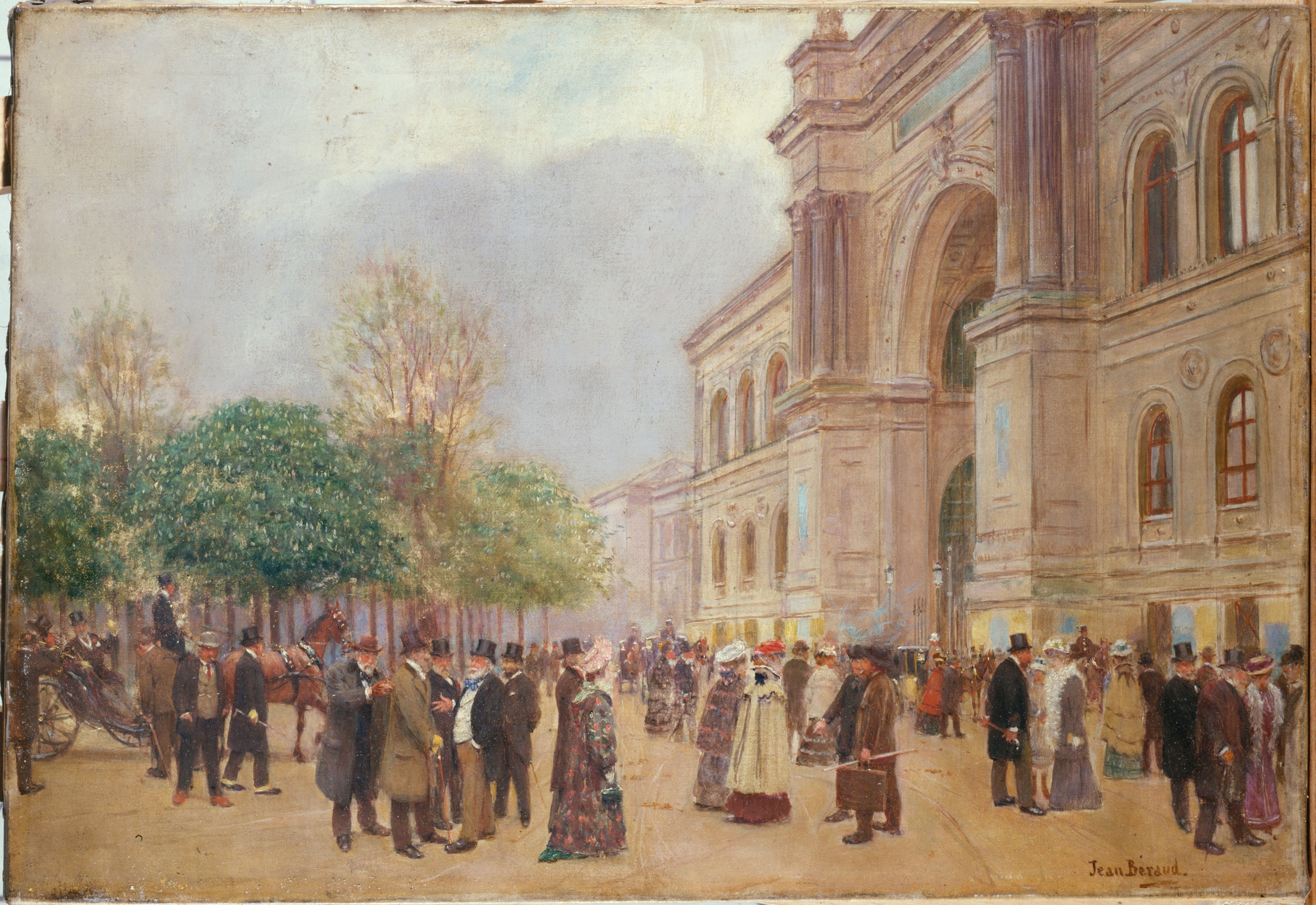 La sortie du Salon, au Palais de l'Industrie - Jean Béraud