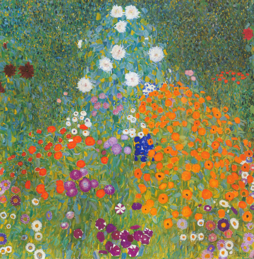 🌸🎨 حديقة الكوخ – غوستاف كليمت (حوالي 1907)