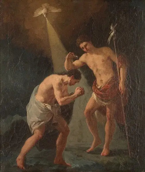 Reproduction du tableau « Baptême du Christ - Francisco de Goya » par Alpha Reproduction en peinture à l’huile