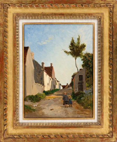 Reproduction du tableau « Rue du village, Chailly - Frédéric Bazille » par Alpha Reproduction en peinture à l’huile