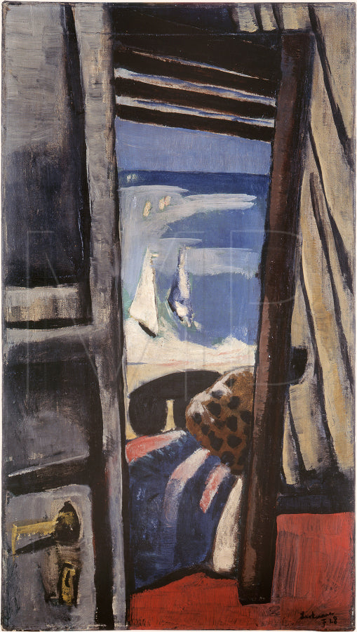 View of the Sea (Red, Gray, Blue) (1928) - Max Beckmann