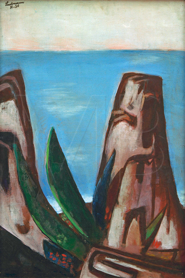 Seascape (Côte d’Azur) / Rocks by the Sea (1930) - Max Beckmann