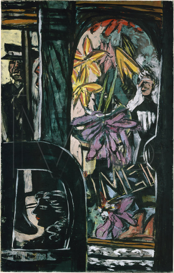 Flower Shop / In Front of the Hotel (1936) - Max Beckmann
