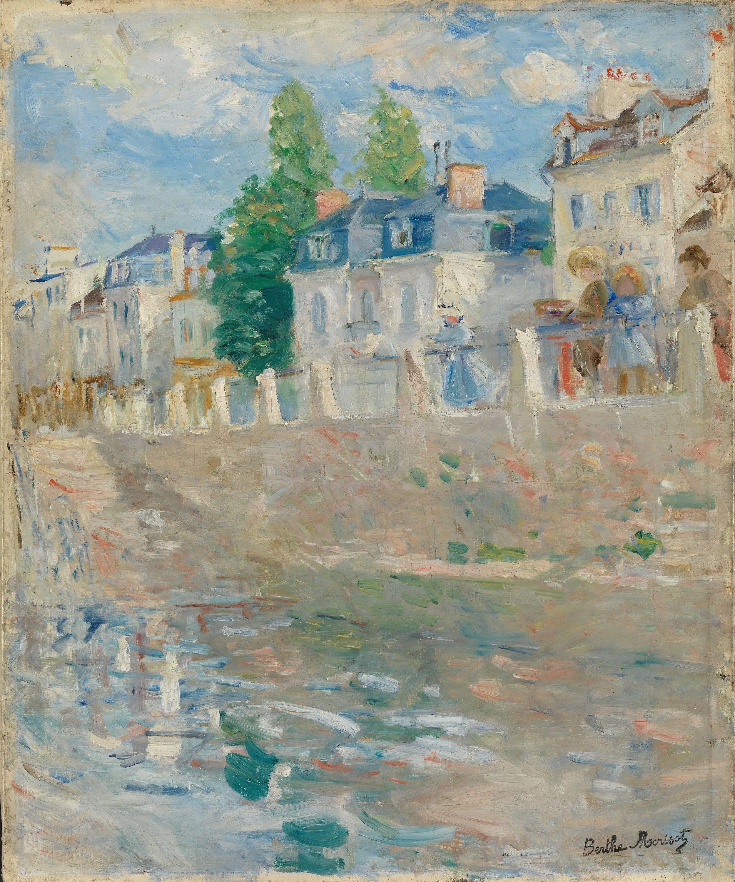 Reproduction du tableau « Bords de Seine - Berthe Morisot » par Alpha Reproduction en peinture à l’huile