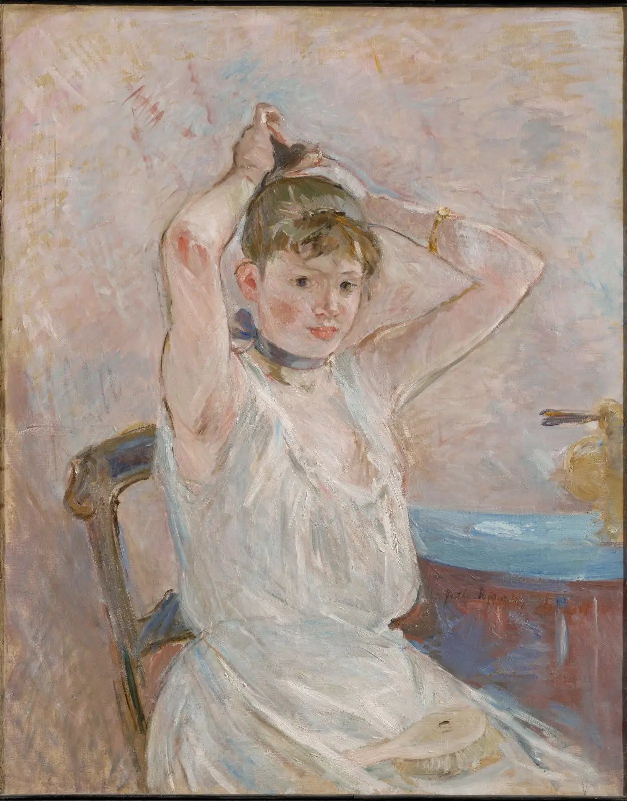 Reproduction du tableau « Le bain - Berthe Morisot » par Alpha Reproduction en peinture à l’huile