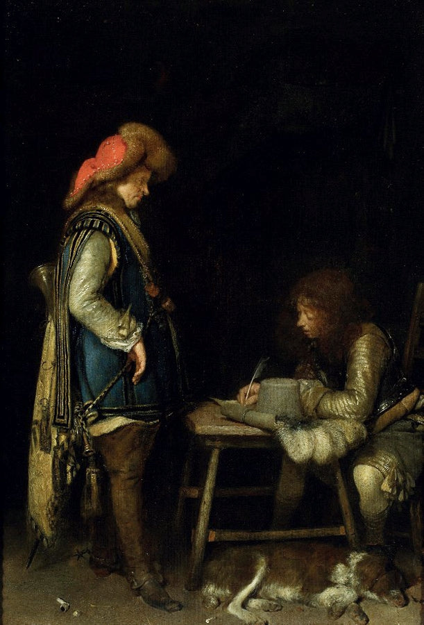 Un Officier dictant une lettre - Gerard ter Borch
