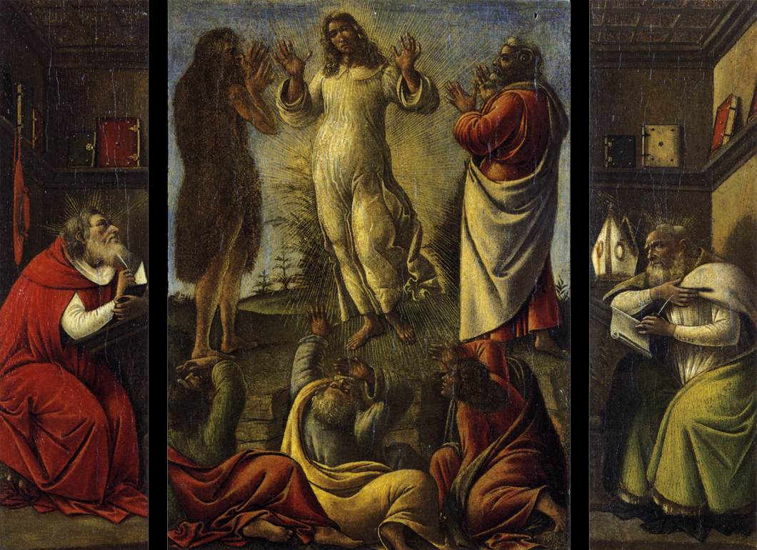 La Transfiguration, saint Jérôme et saint Augustin - Sandro Botticelli