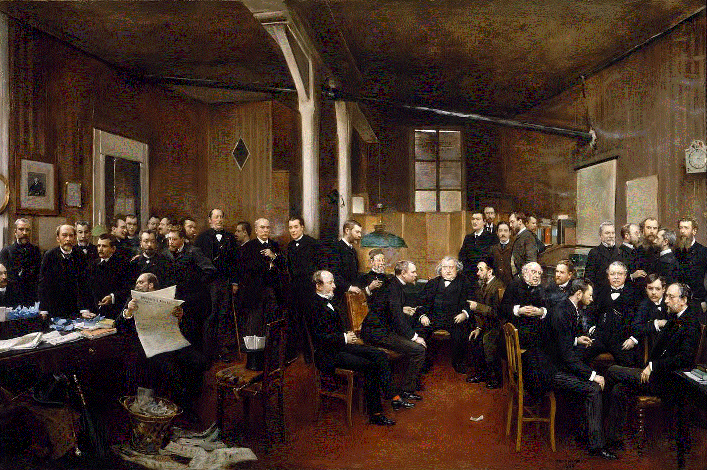 La Salle de rédaction du Journal des Débats - Jean Béraud