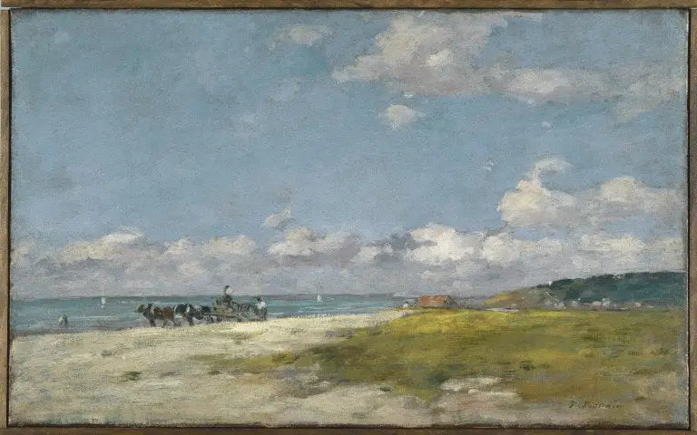 Reproduction du tableau « Trouville, La Plage - Eugène Boudin » par Alpha Reproduction en peinture à l’huile