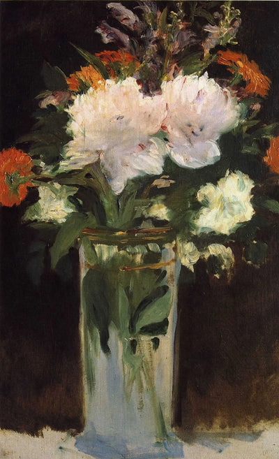 Reproduction du tableau « Roses et lilas - Édouard Manet » par Alpha Reproduction en peinture à l’huile