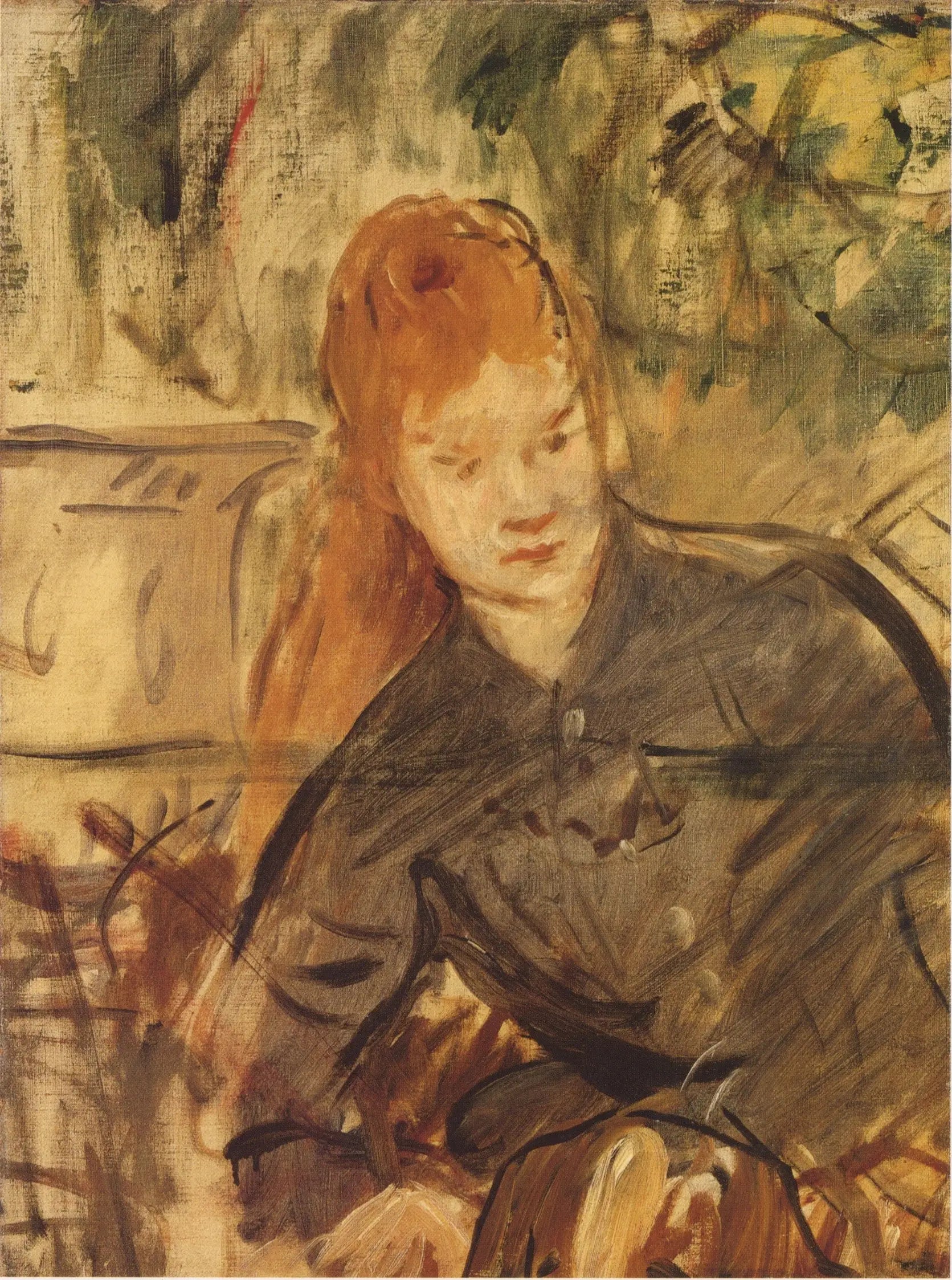 Reproduction du tableau « Femme à mi-corps - Édouard Manet » par Alpha Reproduction en peinture à l’huile