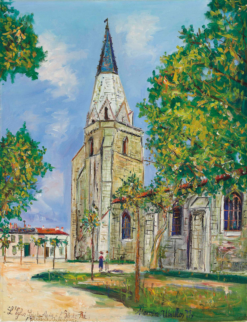 Église Sainte-Marie, l'Île de Ré (Charente-inférieure) (1938) - Maurice Utrillo