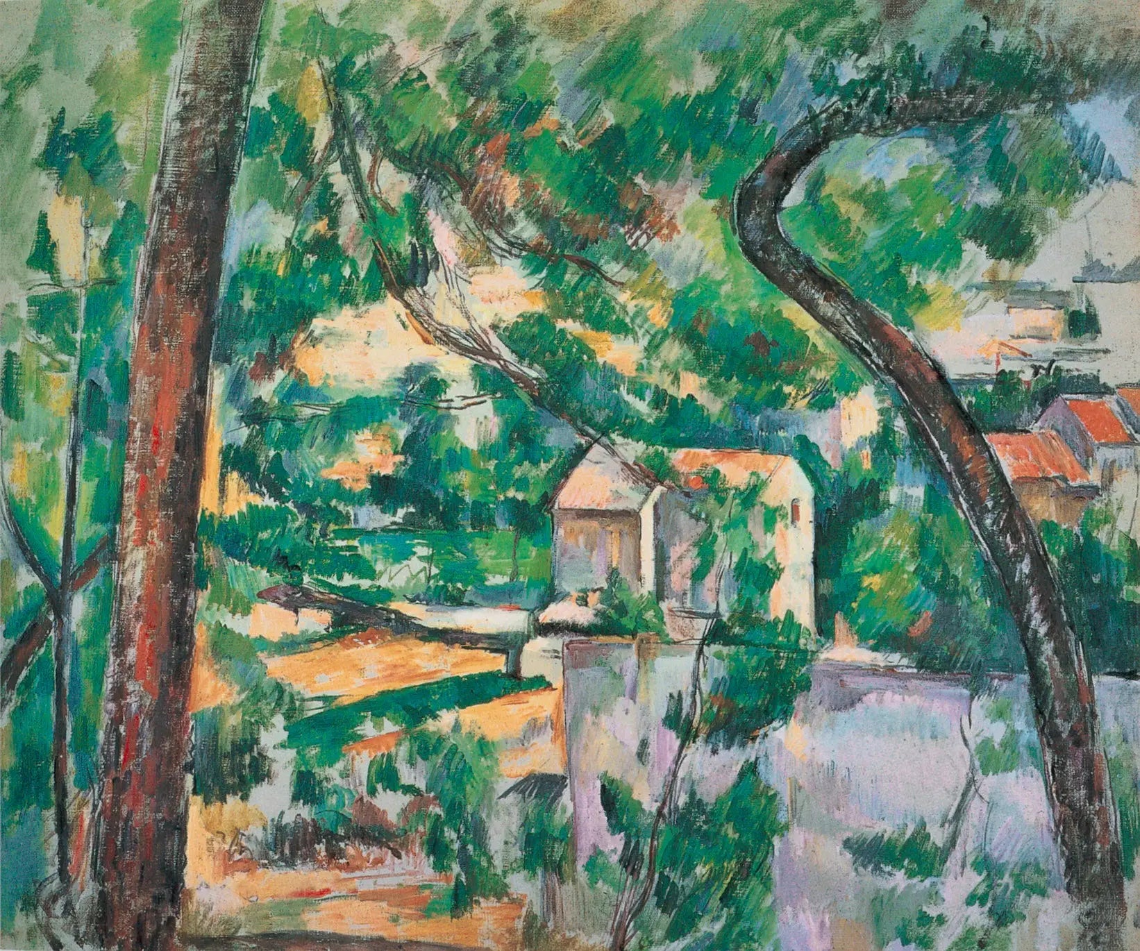 Reproduction du tableau « L'Arbre tordu - Paul Cézanne » par Alpha Reproduction en peinture à l’huile