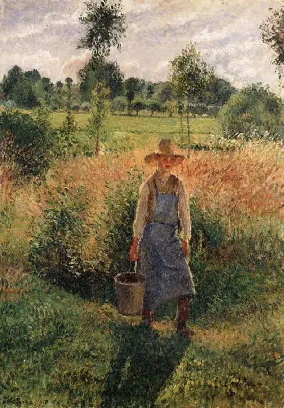 Reproduction du tableau « Le Jardinier, Soleil d'après-midi, Eragny - Camille Pissarro » par Alpha Reproduction en peinture à l’huile