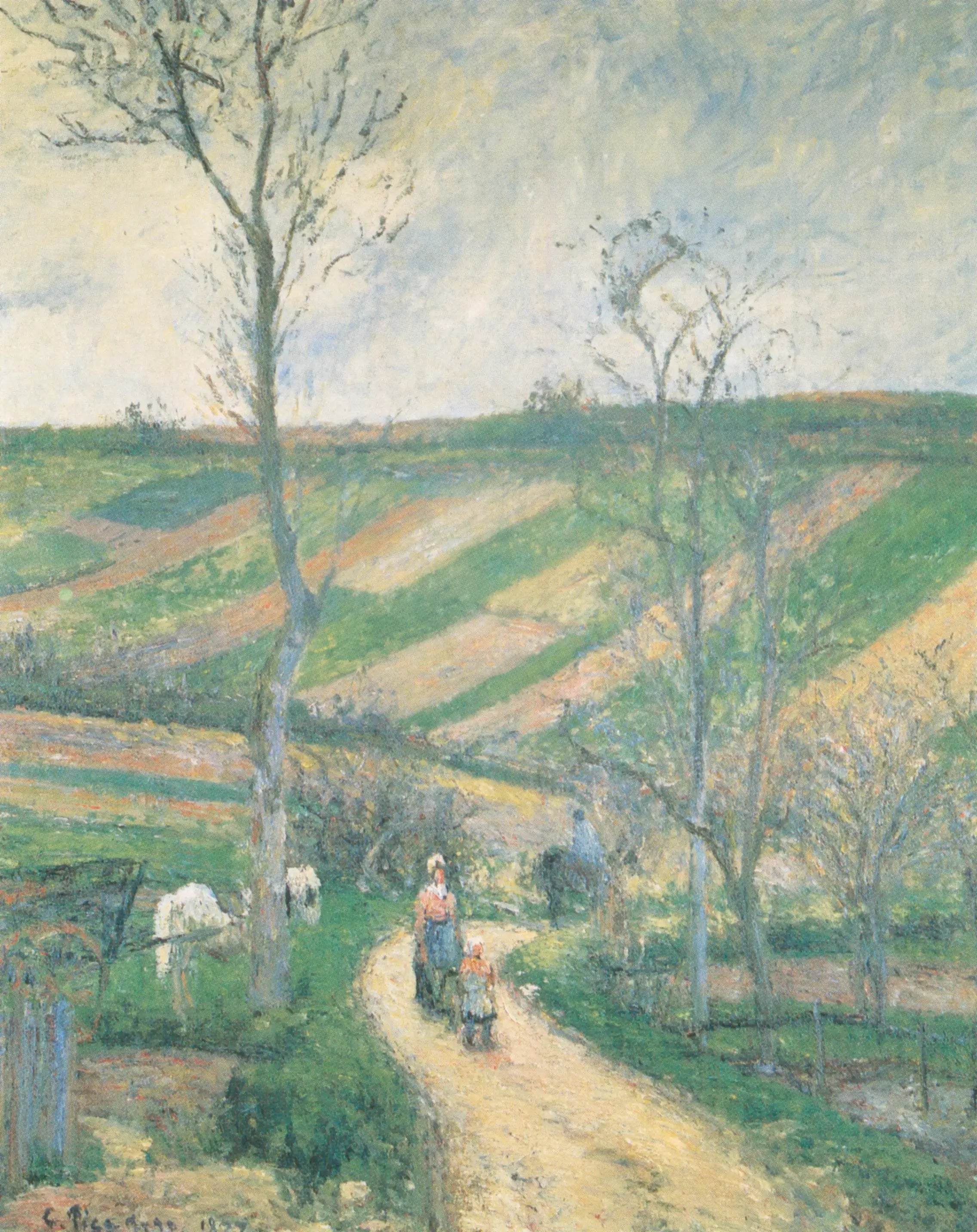Reproduction du tableau « Route du Fond de L´Hermitage, Pontoise - Camille Pissarro » par Alpha Reproduction en peinture à l’huile