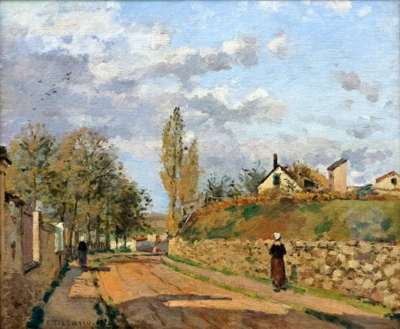 Reproduction du tableau « Rue de Beaujour, Pontoise - Camille Pissarro » par Alpha Reproduction en peinture à l’huile