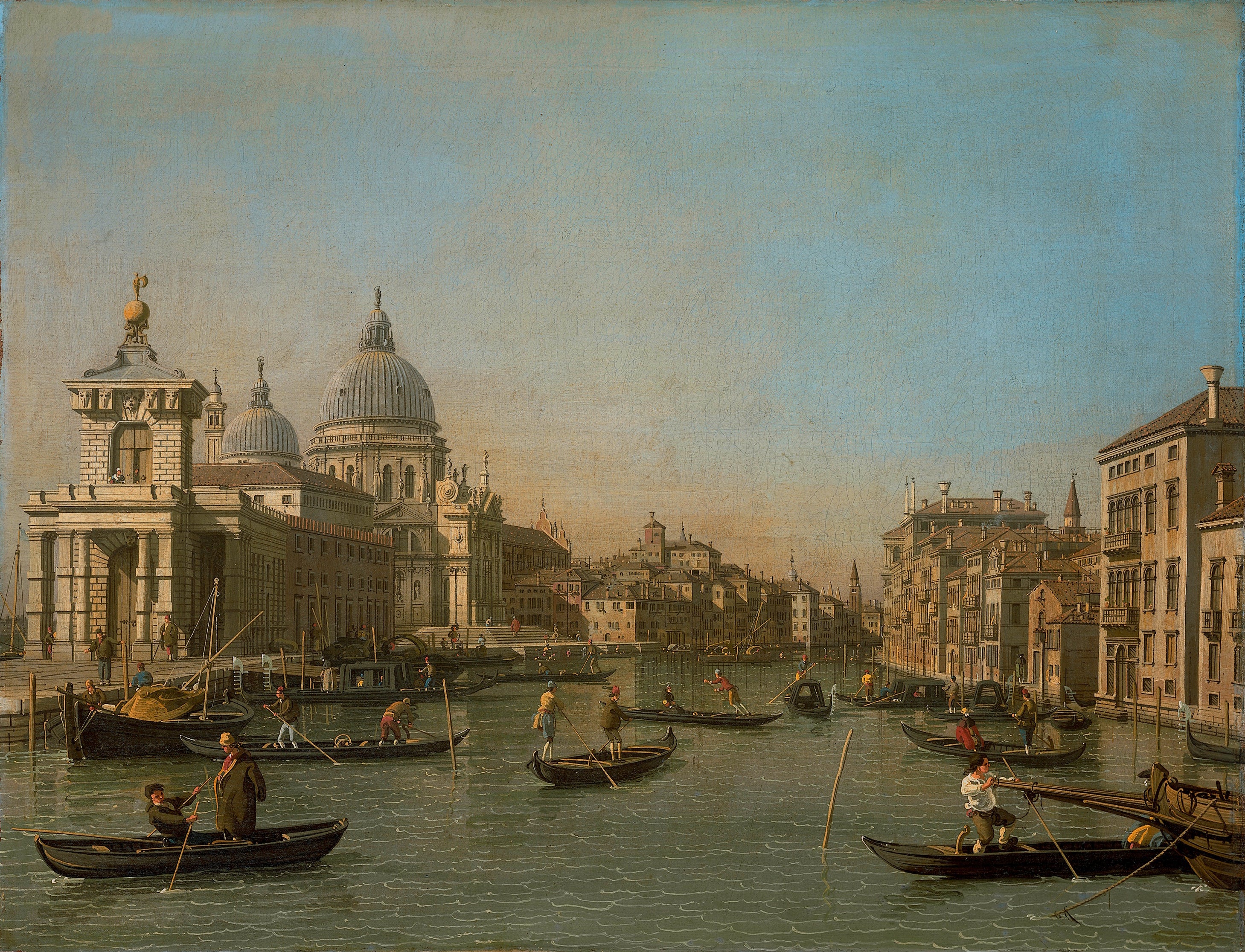 L'Embouchure du Grand Canal à la pointe de la Douane et Santa Maria della Salute - Canaletto