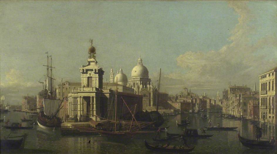 Entrée du Grand Canal, vue vers l'ouest - Canaletto