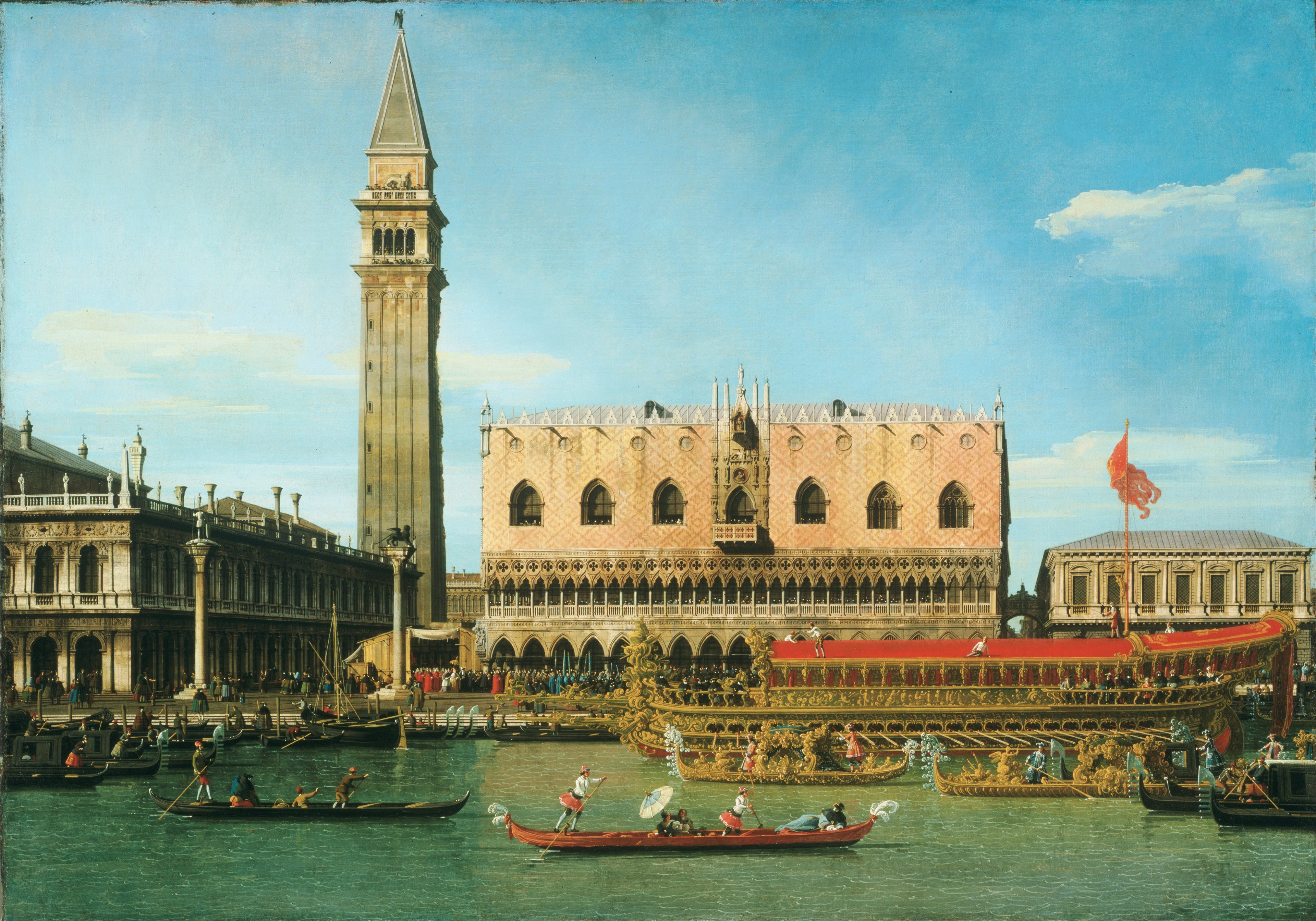 Le Bucentaure au Môle le jour de l'Ascension - Canaletto
