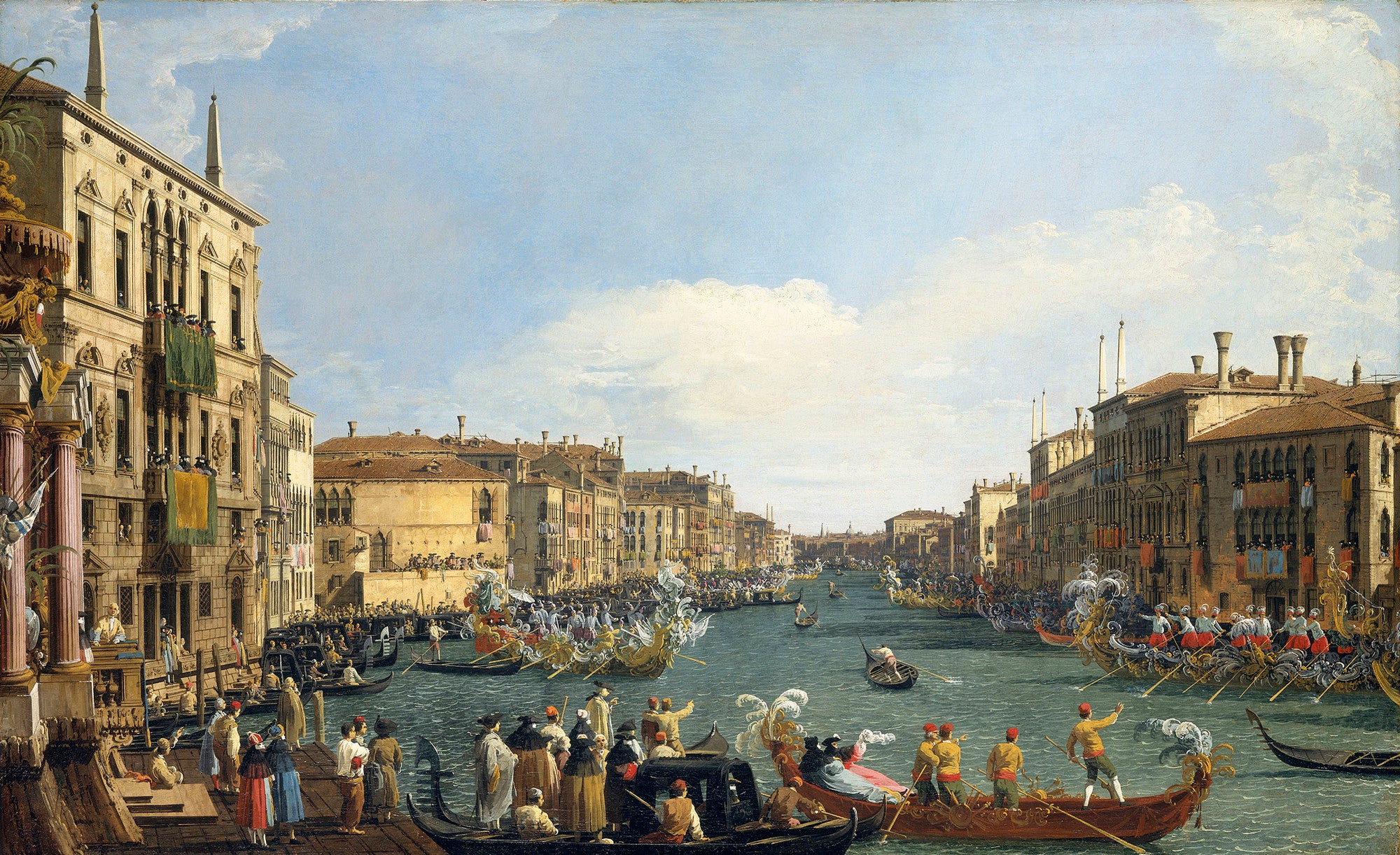 Venise : Régate sur le Grand Canal - Canaletto