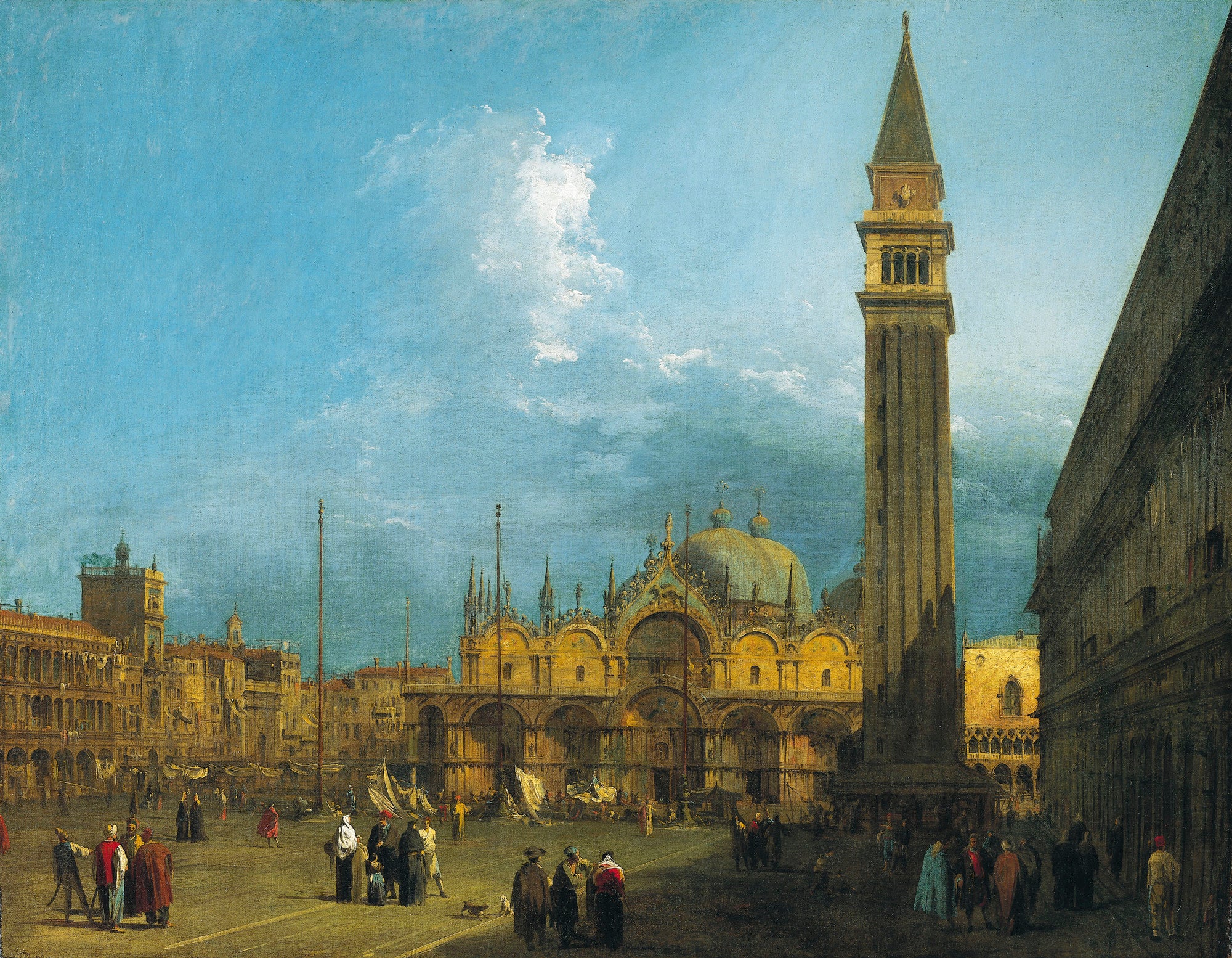 Venise : la place Saint-Marc avec la basilique et le campanile - Canaletto