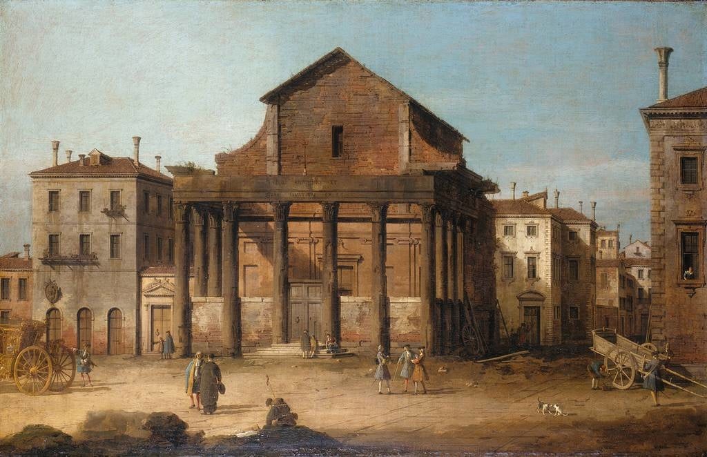 Rome : le Temple d'Antonin et Faustine - Canaletto