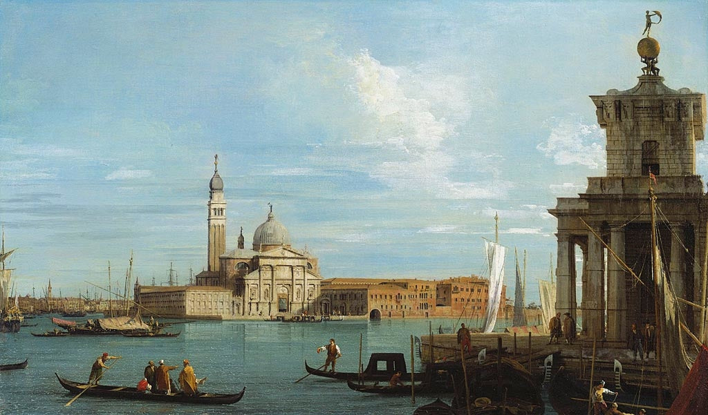 Venise : la pointe de la Douane et San Giorgio Maggiore - Canaletto