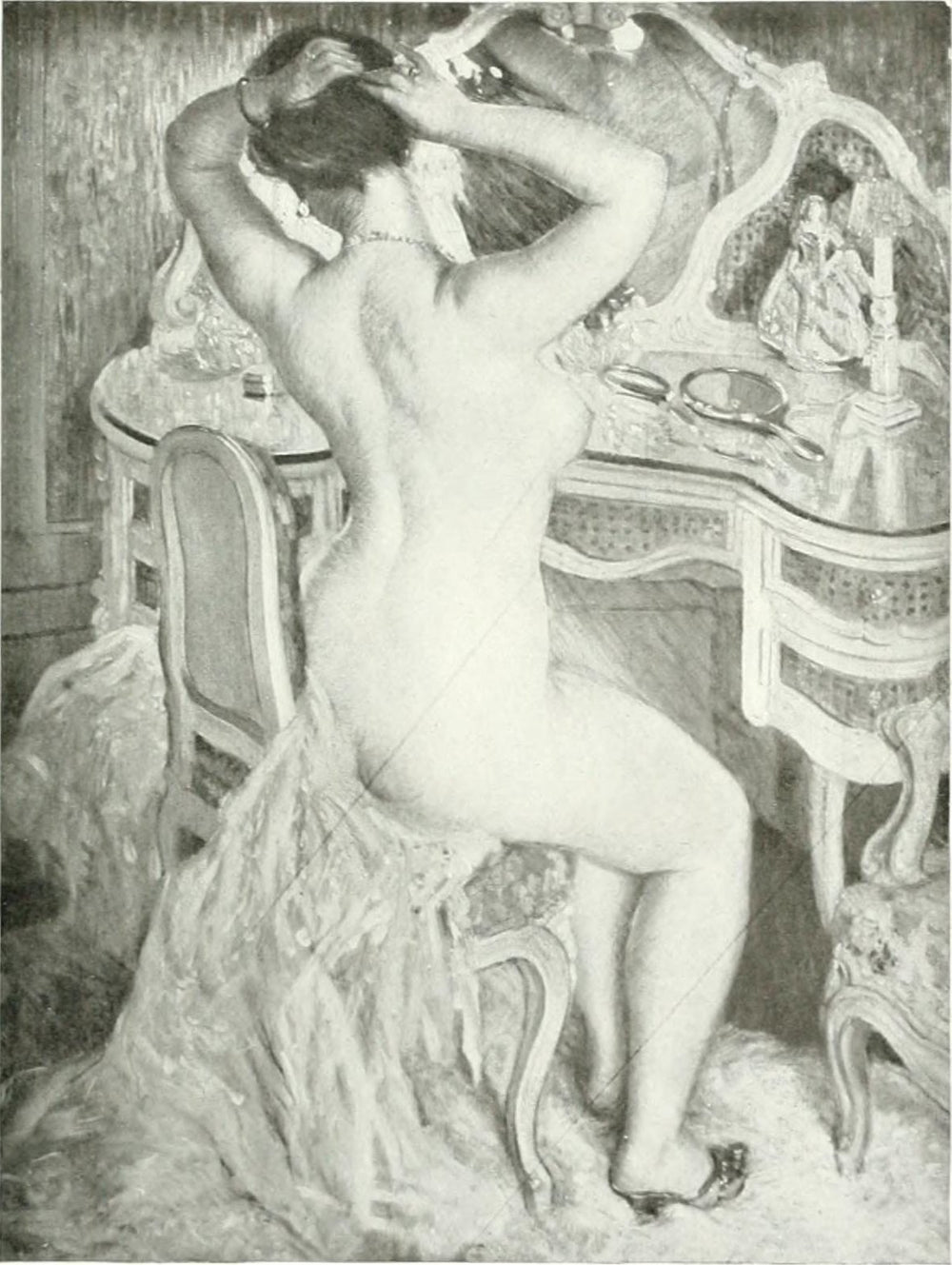Femme nue à sa toilette - Frederick Carl Frieseke - Alpha Reproduction