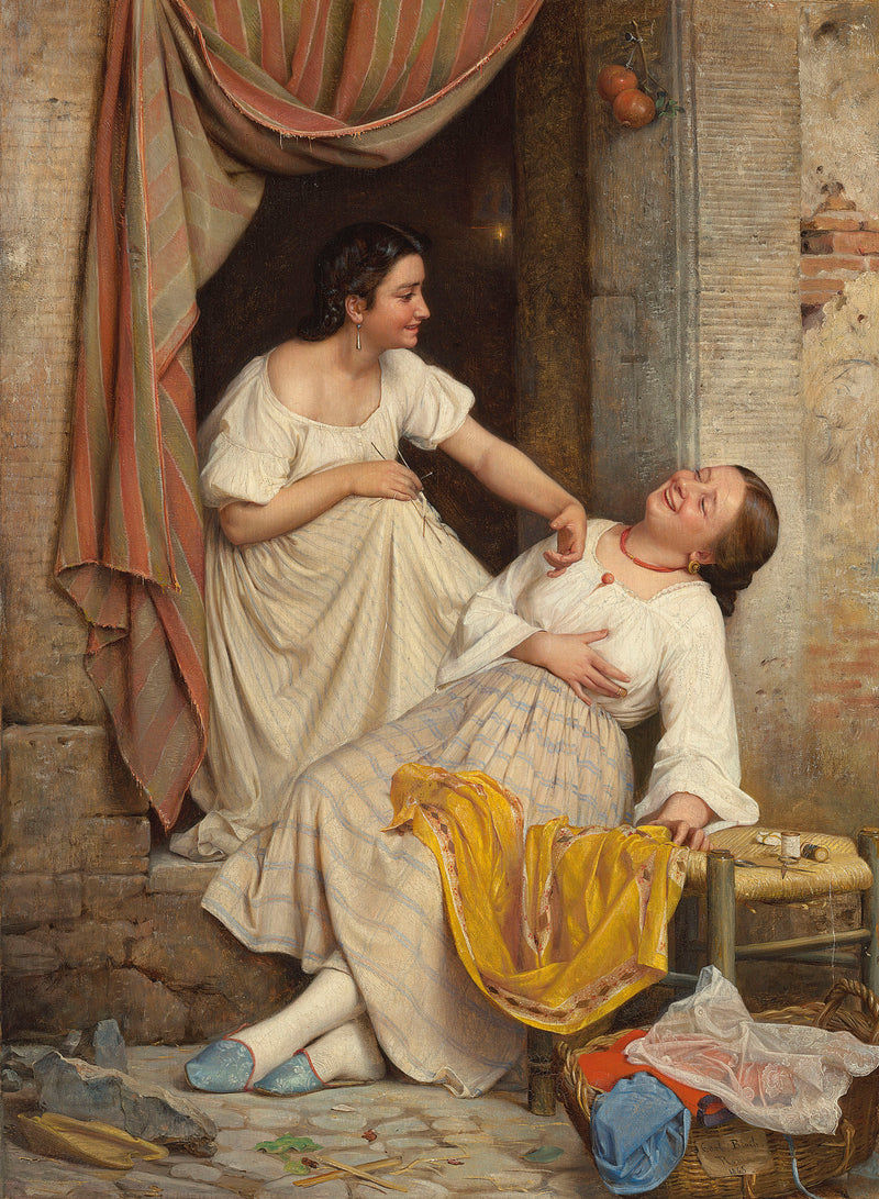 فتاتان مبتسمتان - كارل هاينريش بلوخ