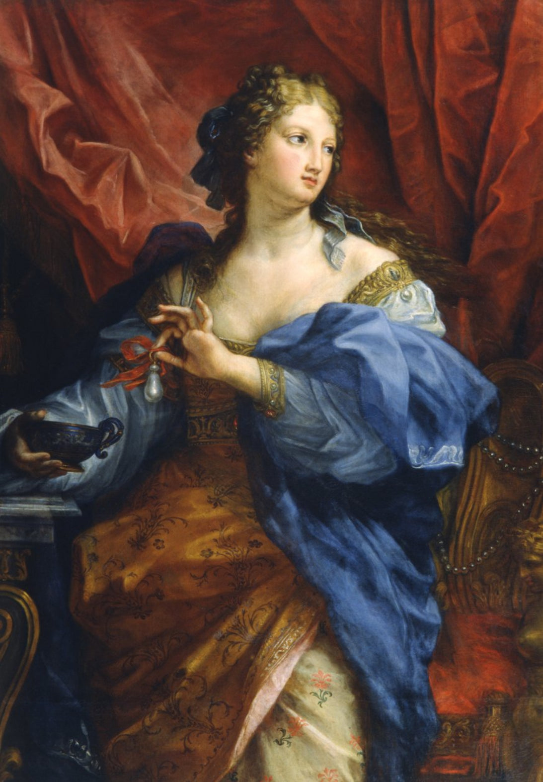 Cléopâtre dissolvant une perle dans une coupe de vin - Carlo Maratta