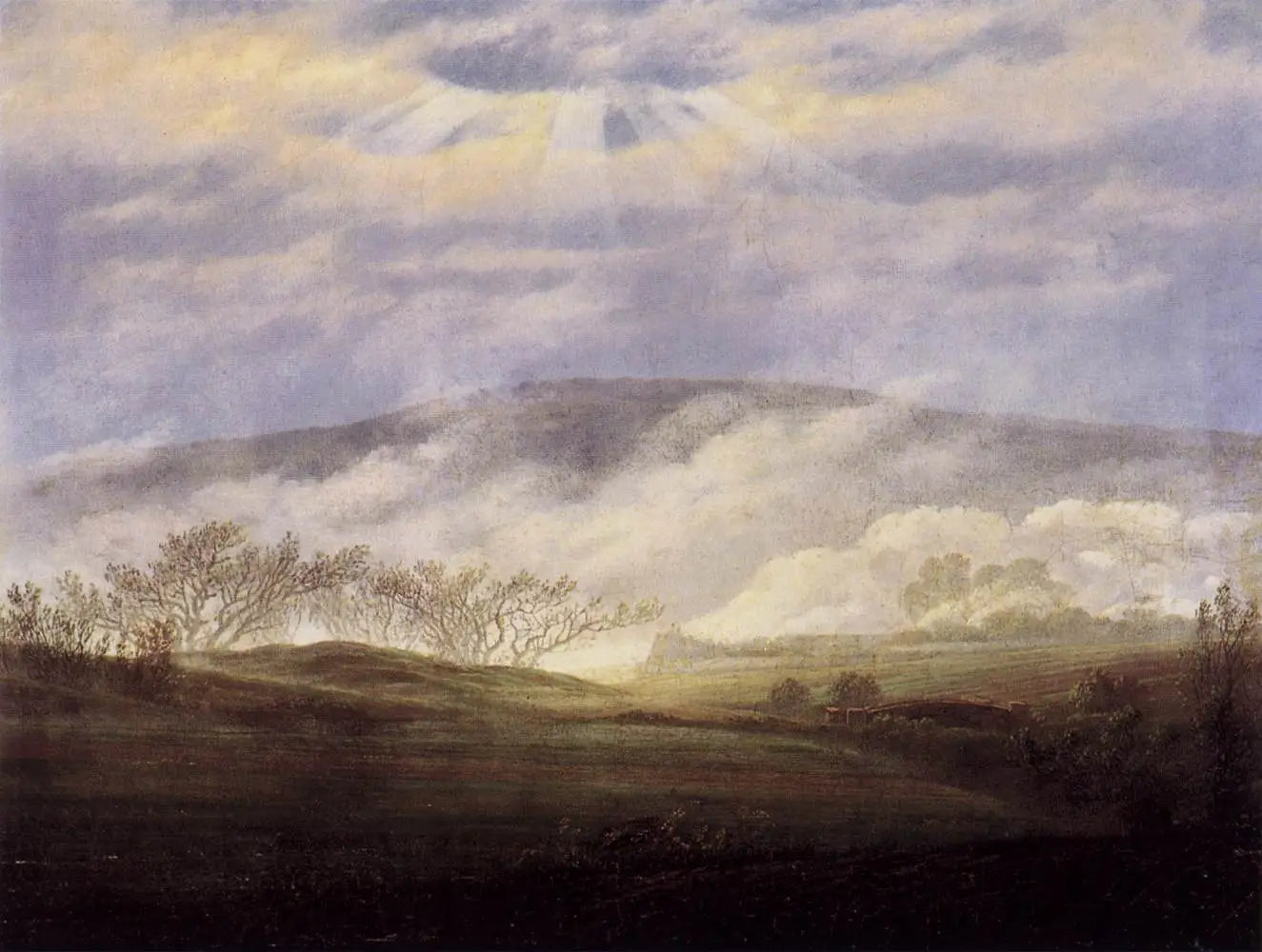 Reproduction du tableau « Brouillard dans la vallée de l'Elbe - Caspar David Friedrich » par Alpha Reproduction en peinture à l’huile