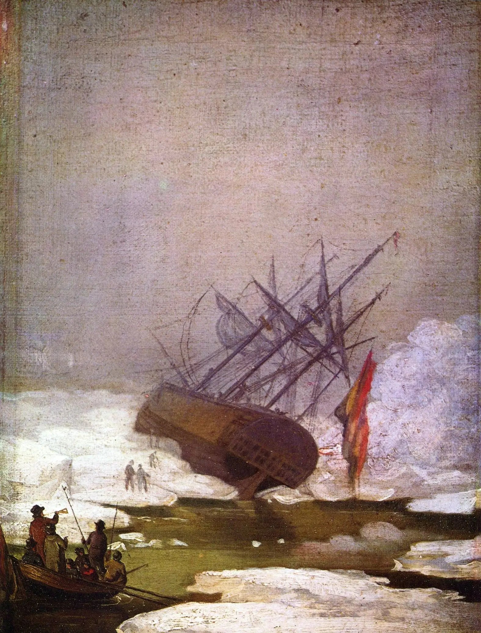 Reproduction du tableau « Épave dans la mer de glaces - Caspar David Friedrich » par Alpha Reproduction en peinture à l’huile