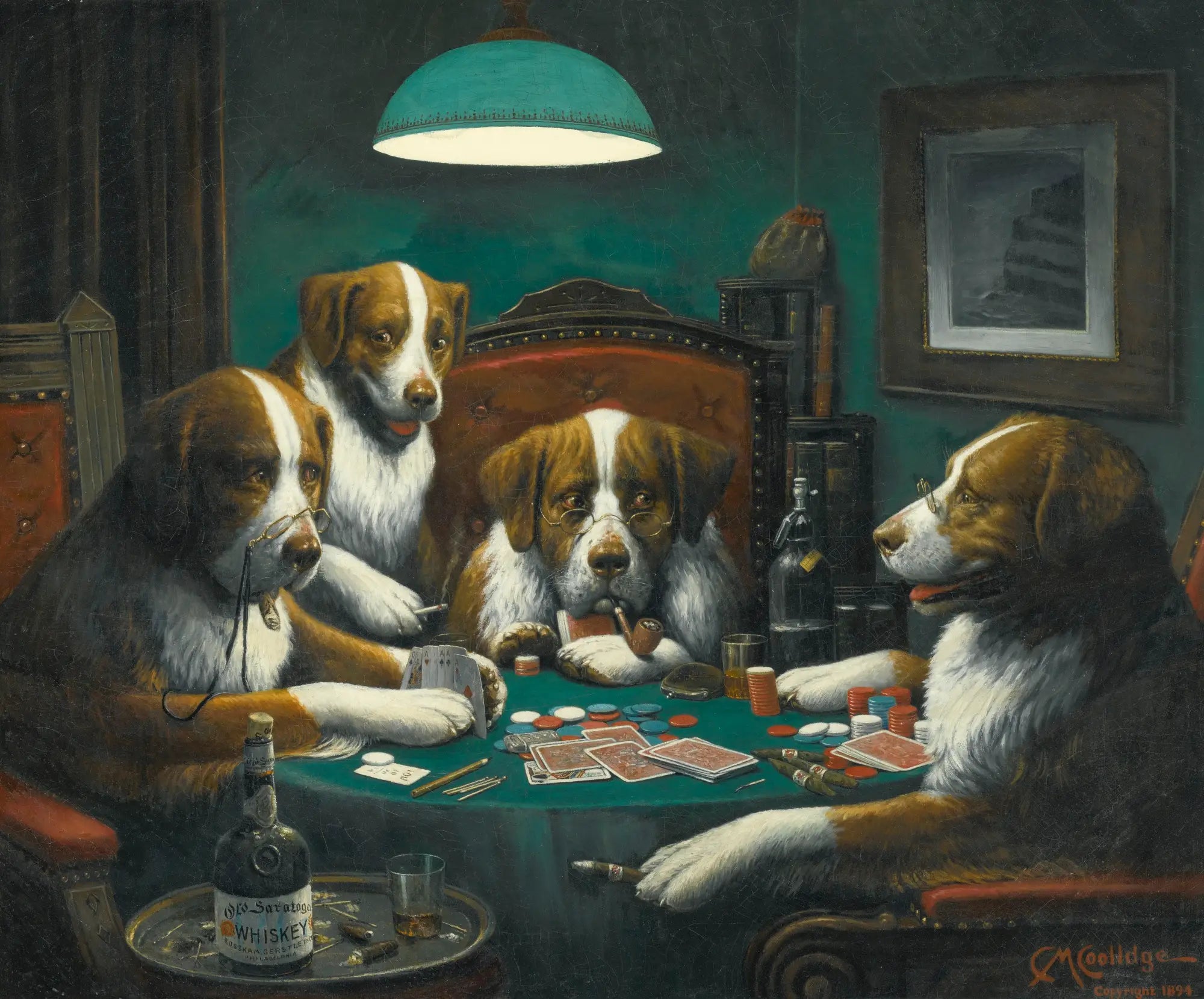 Poker Game - Cassius Marcellus Coolidge - Alpha Reproduction