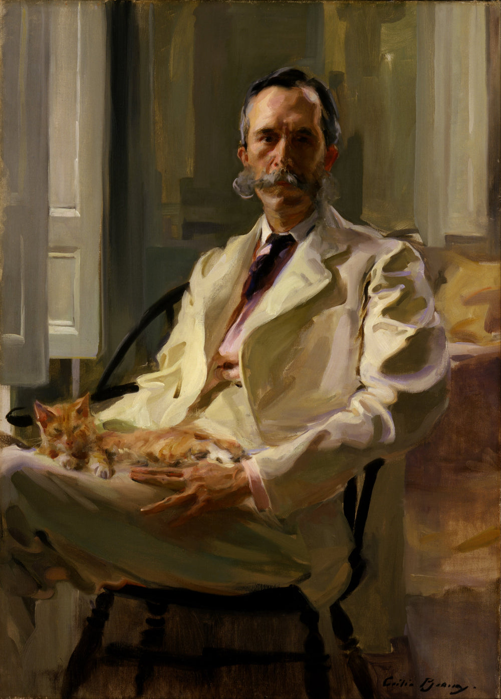 L'homme au chat (Henry Sturgis Drinker) - Cecilia Beaux