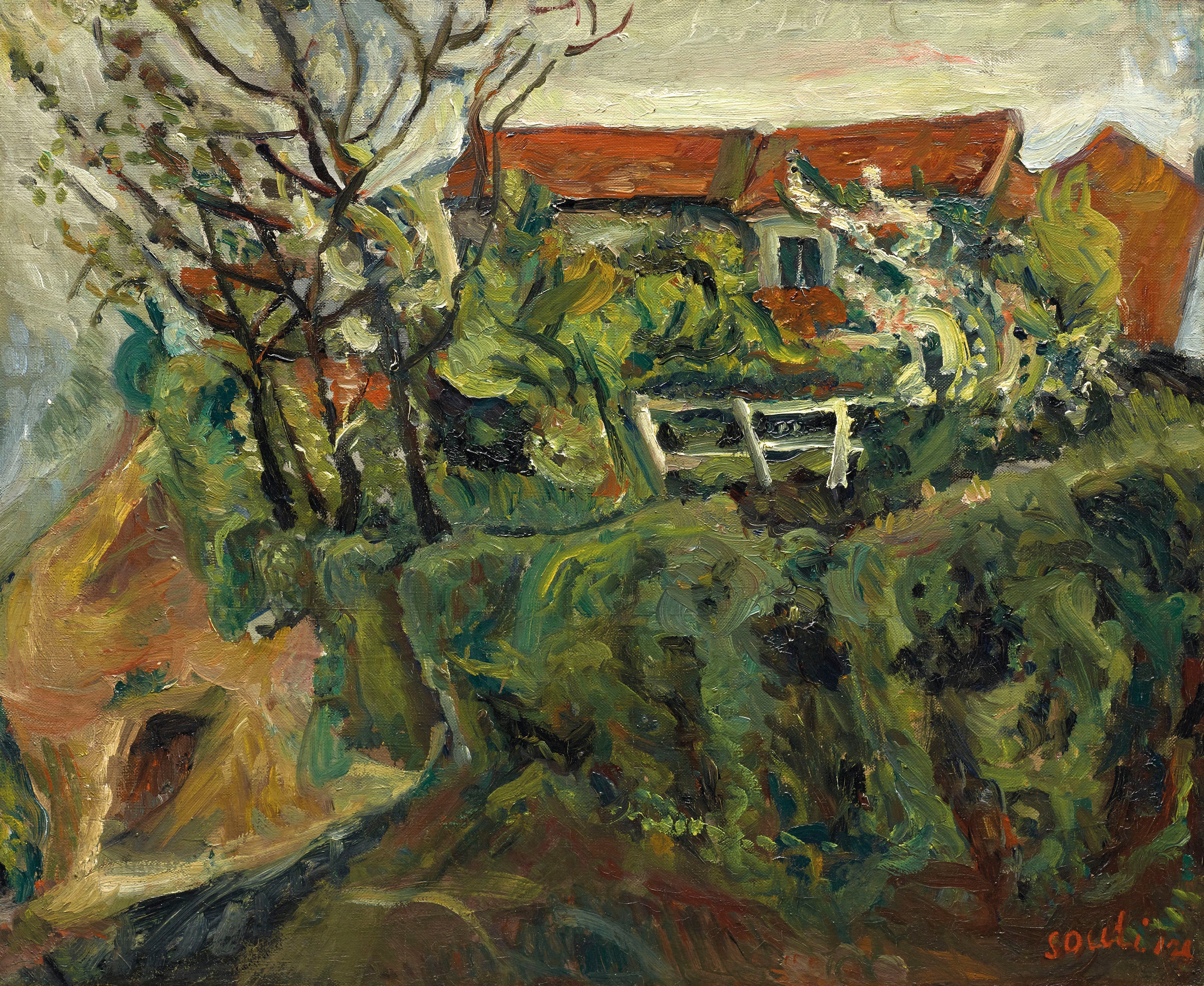 Maisons dans un paysage - Chaïm Soutine